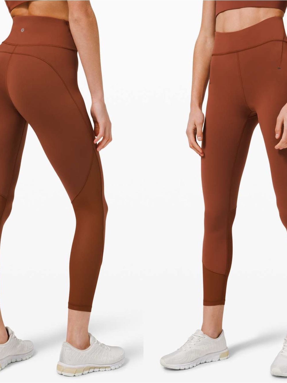 Lululemon Everlux and Mesh High-Rise Tight Sz 6/25" In Dark Terracotta